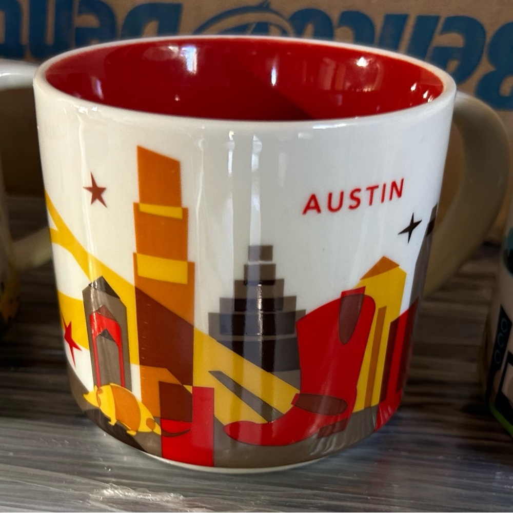 Starbucks Austin Mug - Red and White